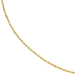 Close up Detailed View of Yellow Gold Rope Chain 4mm
