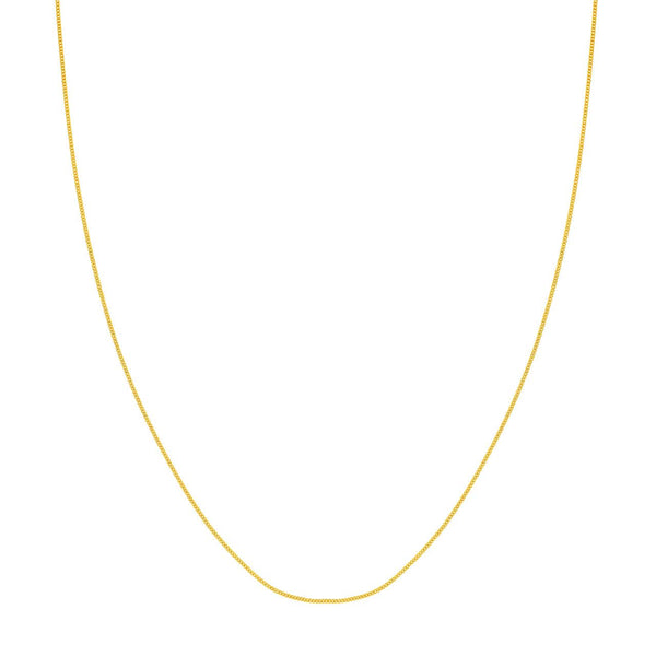 14K Yellow Gold 0.9mm Curb Chain