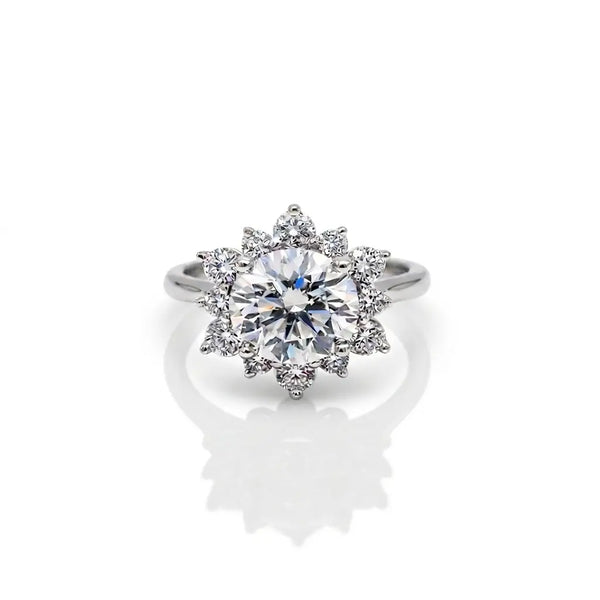 Diamond Engagement Ring with Floral Halo