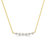 Load image into Gallery viewer, diamond cluster bar in 14k yellow gold
