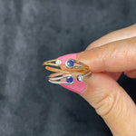 Diamond and Sapphire Open Band Ring  