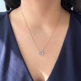 Diamond Baguette and Round Spiral Fashion Pendant  
