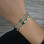 Load image into Gallery viewer, Emerald and Diamond Bracelet  
