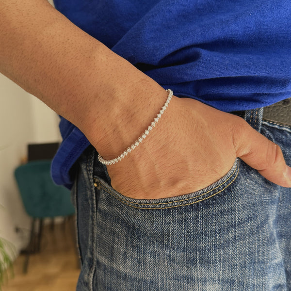 Martini Setting CZ Tennis Bracelet