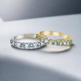 Paraíba Tourmaline Half Eternity Ring  