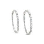 Lab Grown Diamond Slim Inside-Out Hoop Earrings  