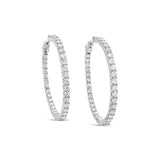 Lab Grown Diamond Slim Inside-Out Hoop Earrings  