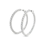 Lab Grown Diamond Slim Inside-Out Hoop Earrings  