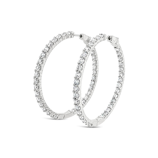 Lab Grown Diamond Slim Inside-Out Hoop Earrings