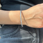 CZ and Sterling Silver Bangle  