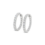 Load image into Gallery viewer, Lab Grown Diamond 5ct Inside-Out Hoop Earrings in 14k white gold
