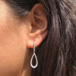 Diamond Pear Drop Earrings  