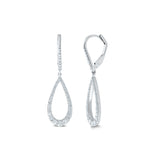 Diamond Pear Drop Earrings  
