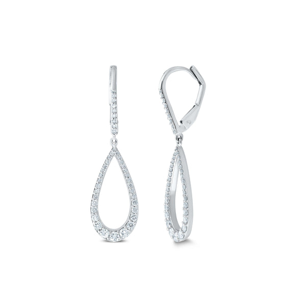 Diamond Pear Drop Earrings