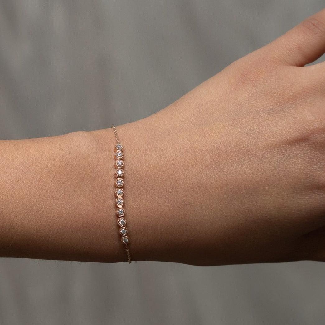 Honeycomb Diamond Bracelet  