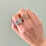 Diamond Snake White Gold Ring  