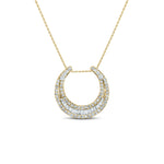 Load image into Gallery viewer, moon necklace, gold pendant, diamond pendant, diamond pendant neklace