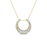 Diamond Crescent Moon Gold Pendant  