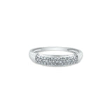 Triple Row Diamond Skinny Band Ring  