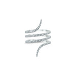 Diamond Snake White Gold Ring  