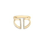 Load image into Gallery viewer, diamond rings, bar rings, gold rings fashion jewelry