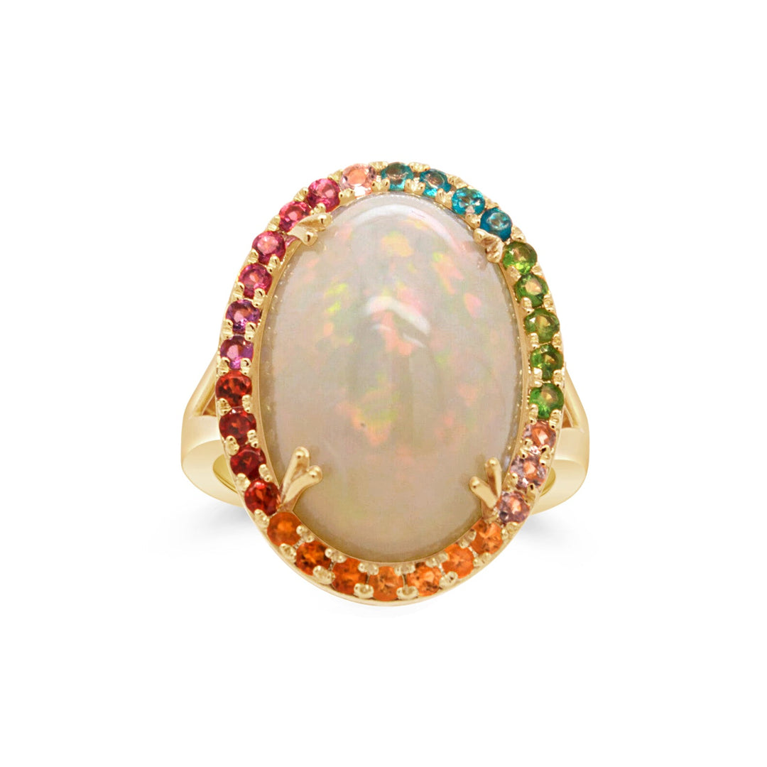 Multi Gemstone Opal Ring